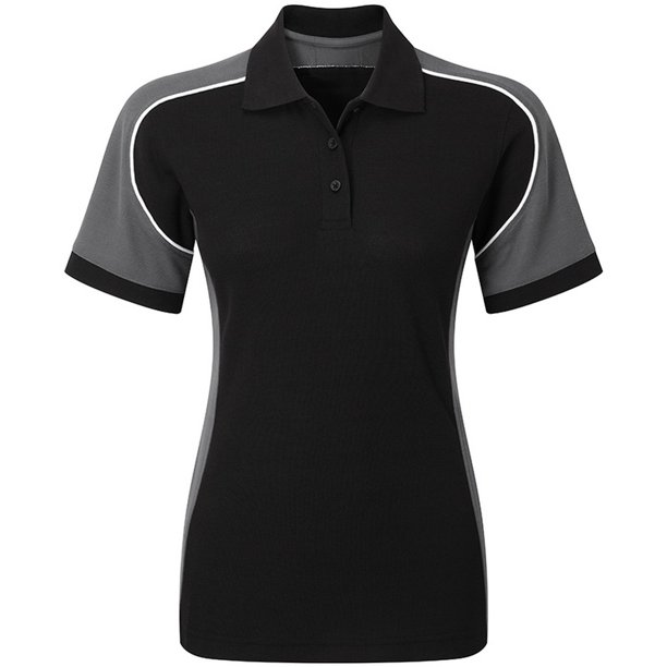 Alexandra - Polo Tungsten Trabajo para Mujer (Gris, Blanco, Negro)