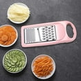 thumbnail image 3 of Tunhigl Stainless Steel Kitchen Grater - Effortless Cheese, Vegetable & Zesting Tool with Ergonomic Handle, Dishwasher Safe for Easy Cleaning Pink, 3 of 7