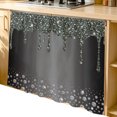 thumbnail image 2 of Black Grey Cabinet Curtain 35"Wx35"L, Dustproof Under Sink Skirt with Self Adhesive Tape, Modern Abstract Diamond Luxury Gradient Cabinet Curtain Cover for Kitchen Sink, Bathroom Vanity, Laundry Room, 2 of 9