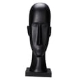 thumbnail image 3 of TISHITA Abstract Human Figurine Head Resin Statue Gift Living Room Office Creative Desk Figure Sculpture for Farmhouse Study Room Bar Black, 3 of 8