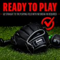 thumbnail image 4 of Franklin Sports Tee Ball Guante - Guante de campo juvenil para diestros - Guante de béisbol de cuero sintético MLB - Guante listo para jugar (RTP) - Tiro a mano derecha de 9.5 pulgadas - MLB negro con, 4 of 5