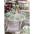 thumbnail image 5 of Outdoor Tablecloth with Umbrella Hole for Patio/Picnic/Party/Camping, Watercolor Green Forest Waterproof Table Cloth Round Cover Washable, Misty Cloud Trees Linen Texture (Dia 60"), 5 of 8