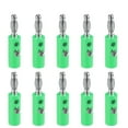 thumbnail image 2 of Uxcell 4mm Banana Speaker Cable Screw Plugs Connectors Green Jack Connector 10 pack, 2 of 5
