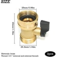 thumbnail image 5 of Brass Valve 3/4 Ball Valve Plug Valve With Handle For Garden Hose25mm (2 Piece), 5 of 5