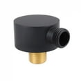 thumbnail image 4 of Wall Supply Elbow,Brass Round Wall Mount Shower Hose Connector Accessories G1/2Inch Water Outlet for Shower-Black, 4 of 8
