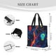 thumbnail image 3 of Balery Neon City Map Bolsa de Mano para Mujeres con Cremallera, Bolsa de Gimnasio con Compartimentos, Bolsa para Laptop, Bolsa para Trabajo, 3 of 7