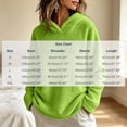 thumbnail image 3 of Women's Fuzzy Sherpa Fleece Hoodie Long Sleeve Loose Fit Pullover Tops Soft Warm Casual Loungewear Sweatshirt Everyday Fall Winter Green, 3 of 7