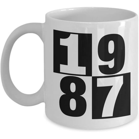 

31st Birthday Mug 1987 Year You Were Born Celebration Anniversary Year Your Kids Were Born for Relatives Friends Coworkers Boss His or Her Present Big 15oz Ceramic Cup