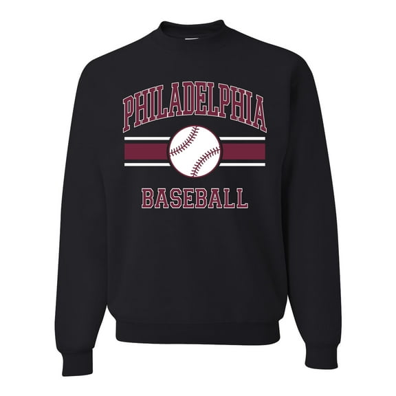 Wild Bobby City of Philadelphia Baseball Fantasy Fan Sports Unisex Crewneck Sweatshirt, Black, Small