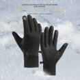 thumbnail image 1 of Guantes de exterior deportivos para hombre con forro polar y pantalla táctil, cálidos, impermeables, para ciclismo, otoño e invierno, 1 of 5