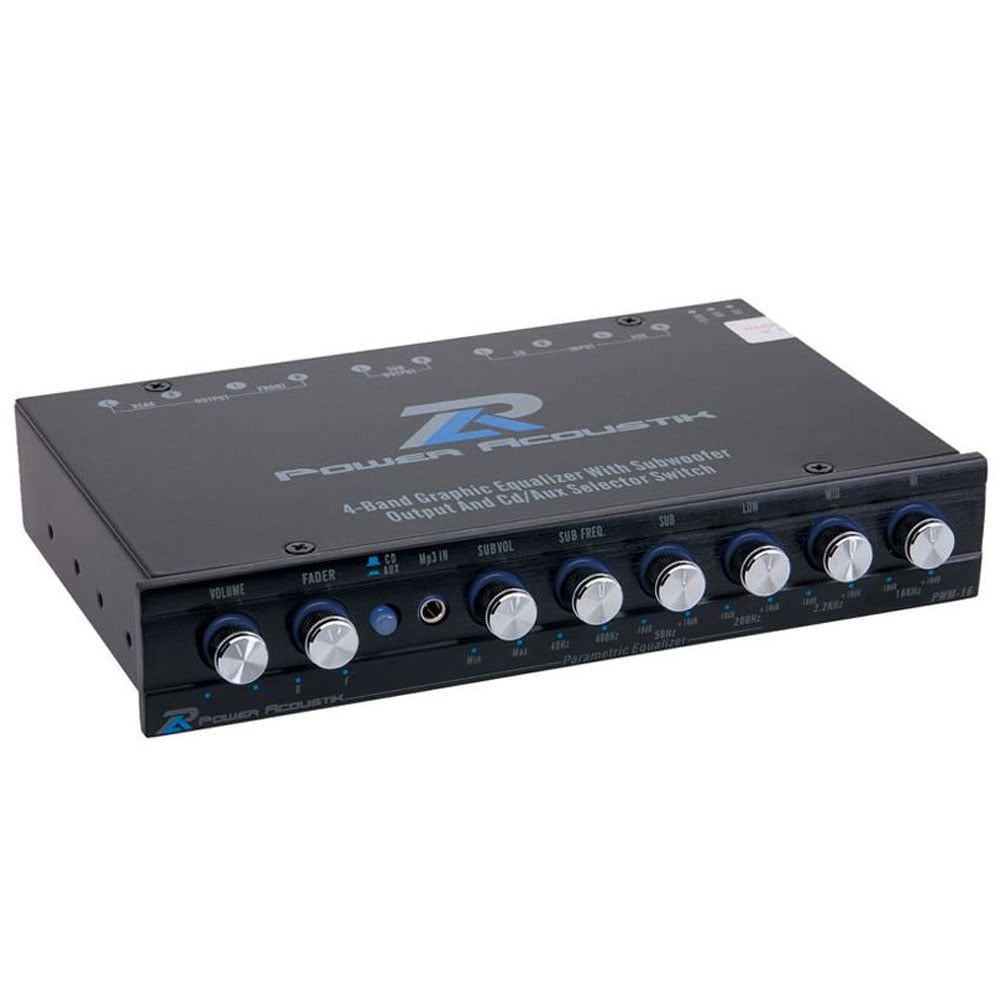 Power Acoustik 4Band 1/2 DIN Equalizer PWM19