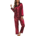 thumbnail image 2 of Conjunto de pijama para mujer, conjunto de pijama para mujer, 2 piezas, pijama de manga larga, máxima eficiencia, 2 of 5