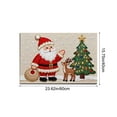 thumbnail image 3 of ToyKingdee Christmas Kitchen Rugs Bathroom Rug Non-Slip Red Door Mat Rugs for Entryway Indoor, Small Washable Throw Soft Bath Mat, Holiday Decor Untra-Thin Carpet, 3 of 6