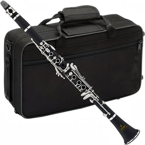 HOGSN clarinet in B flat，beginner's performance, professional playing instrument with box, cleaning kit.