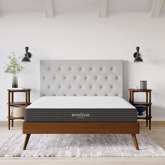Modway Aveline 8" Modern Style Memory Foam King Mattress in White