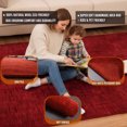 thumbnail image 2 of Rugsotic Carpets Handmade Rugs Hand Knotted Loom Rectangle 4'x6' Red Wool for Indoor Use, 2 of 9