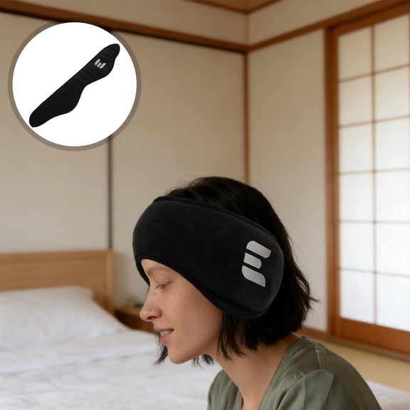 HONMEET Soft Noise Reduction Earmuffs Advanced Isolation Black Fluffy 2Pcs