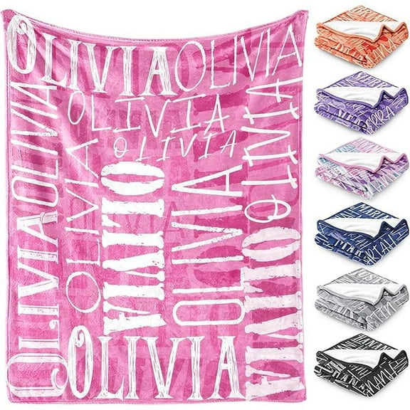 [60x50inch] Yofair Ships Next Day, Personalized Blanket Gifts For Teen Boys Custom Blankets With Name Flannel Throw Boys Blanket Customized Gifts For Kids Adult Suitable For Bed, Sofa, Camping And