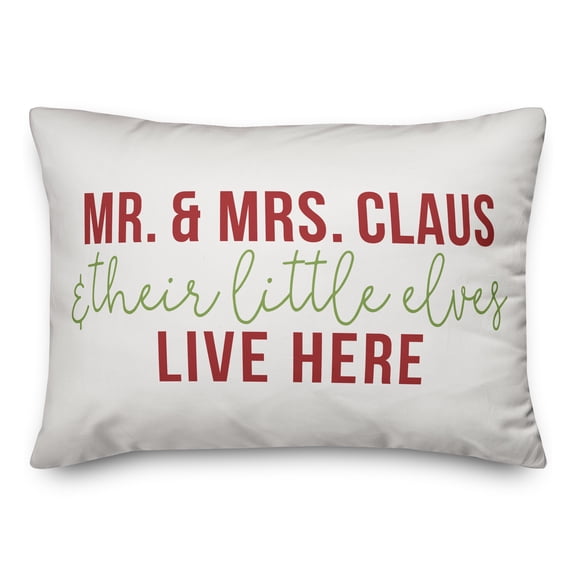 Creative Products Mr & Mrs Claus 14x20 Spun Poly Pillow