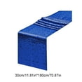 thumbnail image 3 of Btomtd Solid Color Glitter Table Runner for Wedding Parties, Glitter Table Runners in Multiple Colors, Wedding Table Cloth and Cover for Home Decor, 71"x12", Dark Blue, 3 of 6