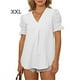 thumbnail image 4 of Guardurnaity Blusa de mujer, jersey con bordado Floral, camisa informal, viaje, banquete, verano, Top genial, accesorios de ropa para mujer Prendas para la parte del cuerpo blanco  XXL, 4 of 6