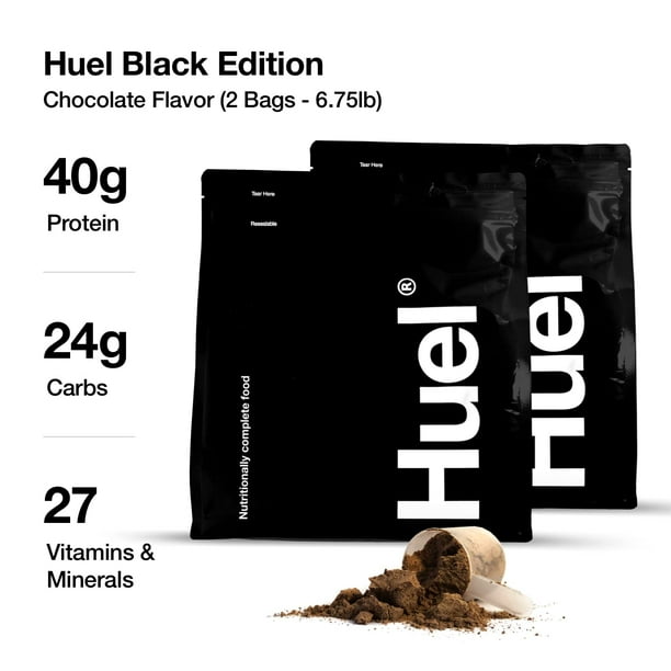 Huel Black Edition - Nutritionally Complete 100% Vegan Gluten-Free