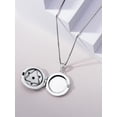 thumbnail image 4 of Dorunmo Evil Eye Necklace Heart Locket Necklace that Hold 2 Photos 925 Sterling Silver Evil Eye Jewelry Picture Locket Pendant for Women, 4 of 7