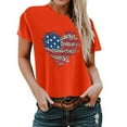 thumbnail image 1 of Birdeem T-Shirt pour Femmes d'Été Décontracté Ample Imprimé Fête de l'Indépendance à Col Rond à Manches Courtes, 1 of 3