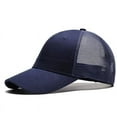 thumbnail image 2 of Toptie Snapback Baseball Cap Trucker Hat Cotton Mesh Back Mid Profile Wholesale-Black, 2 of 6