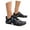 Black, variant on Women's Quick-Dry Outdoor Water Sneakers for Hiking Swimming Beach Activities -On with Holes Breathable Mesh Upper Non- Rubber Outsole Lightweight Comfort Ventilated