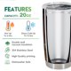 thumbnail image 3 of Taza de café Tumbler Oasisdream de acero inoxidable, 600 ml, 3 of 6