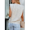 thumbnail image 3 of Débardeur à Col Rond en Sequin d'Abricot pour Femme, 3 of 22
