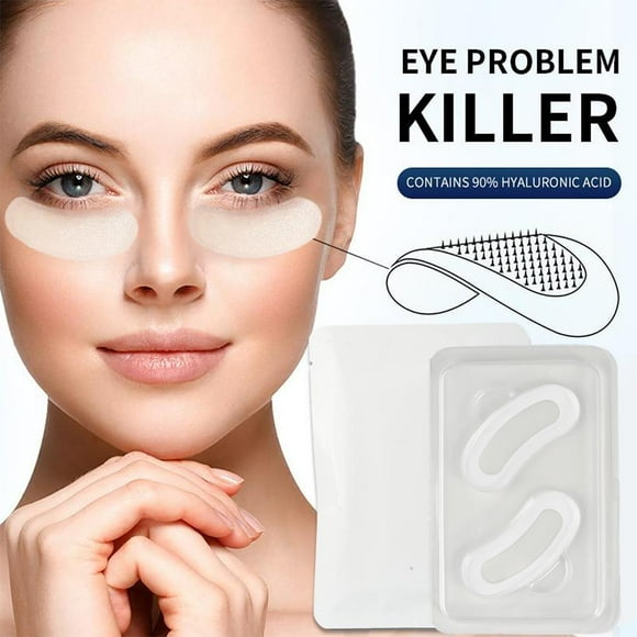 PFDDRW 4Pair Hyaluronic Acid Microneedle Eye Patch AntiAging Wrinkles Fine Lines Remove