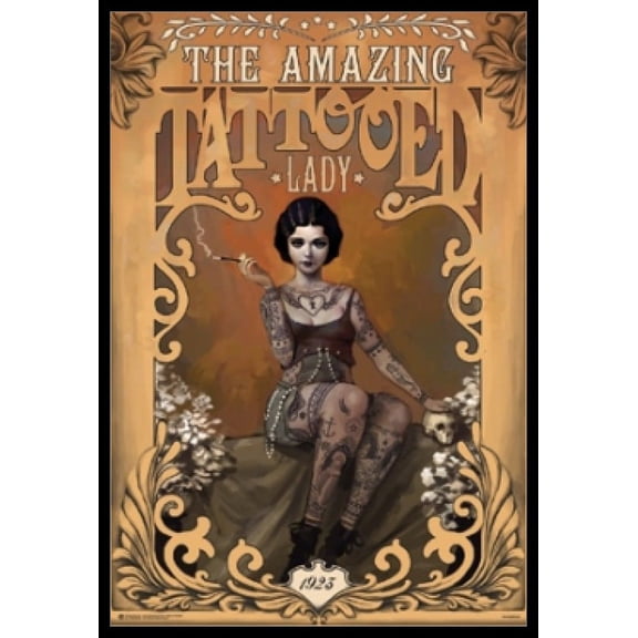 THE AMAZING TATTOOED LADY Laminated & Framed Poster (24 x 36)