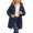 Navy, variant on Mooqilaa Girls Puffer Jackets Size 10, Warm Mid-length Hooded Full Zip Winter Outerwear with Pockets Pink