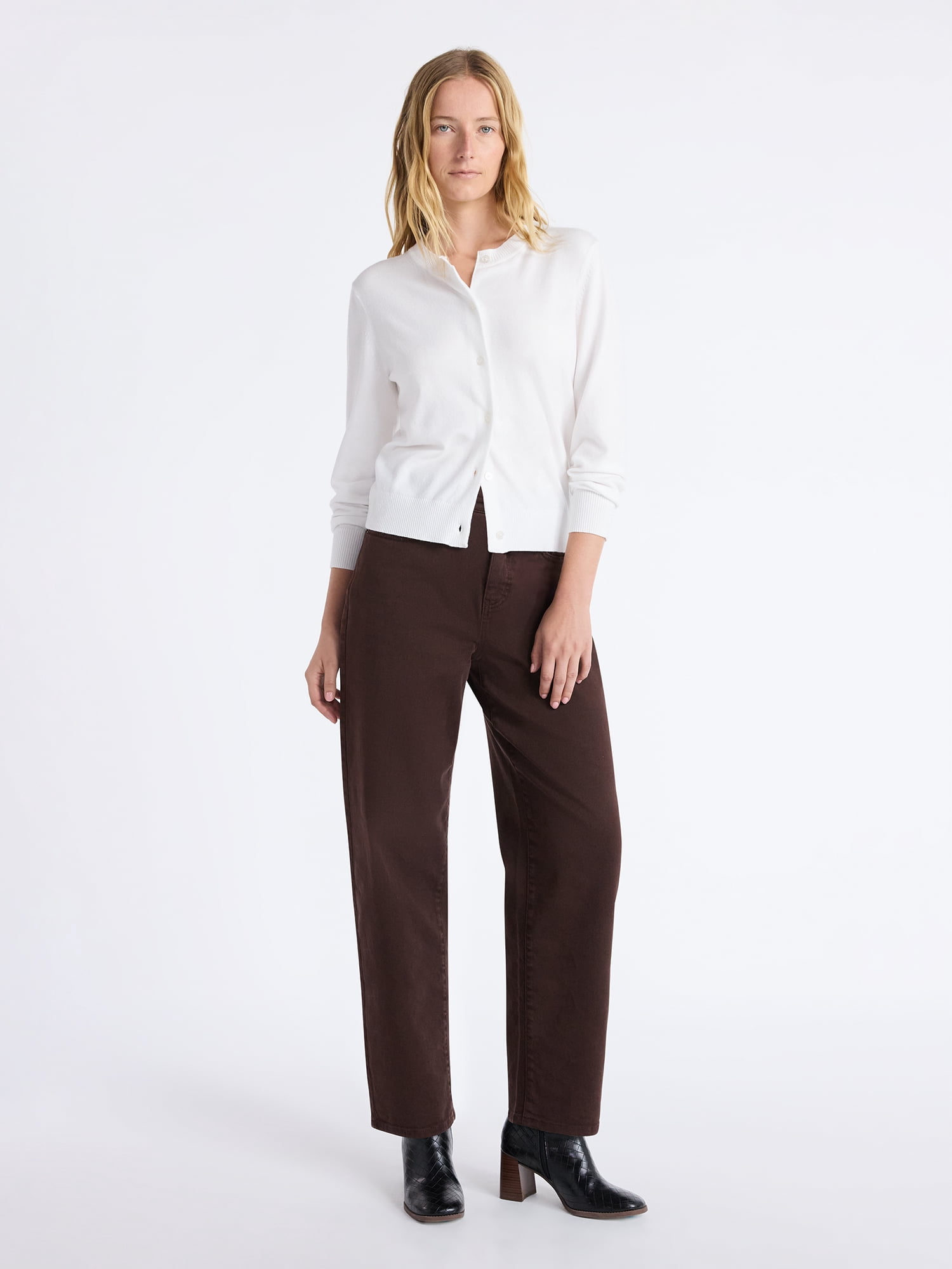Free Assembly Women's and Women's Plus Barrel Leg Jeans, 26.5" Inseam, Sizes 0-26W