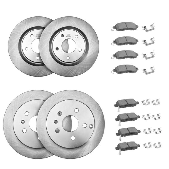 KFFKFF Front and Rear Brake Kit Compatible with 2013 Nissan Altima (Base, SL, SV & S Sedan), 2014-2018 Nissan Altima, 2019-2023 Nissan Altima (with Manual Parking Brake), Ventilated Front Rotors