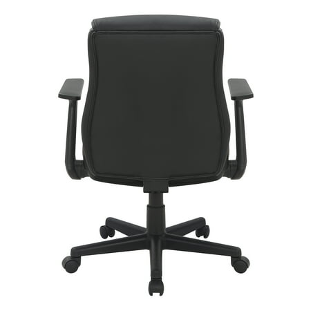 Office Star Products - Mid Back Managers Office Chair - Black