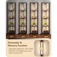 thumbnail image 3 of EDISHINE 64in Shelf Floor Lamps for Bedroom Office Living Room, Modern LED Corner Light with Shelves, 3CCT, Stepless Dimmable, Tall Floor Light for Bedroom, Office, Dining Room, Black Walnut, 3 of 8