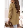 thumbnail image 2 of Blazer PRETTYGARDEN para mujer, manga larga, otoño 2024, caqui, 2 of 6