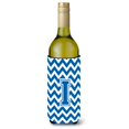 thumbnail image 1 of Botella Bebida Aislante Hugger Caroline's Treasures Letra I Chevron Azul y Blanco CJ1056-ILITERK, 1 of 1