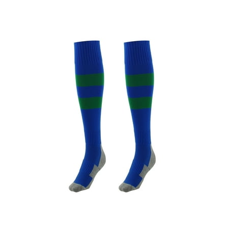 Compression Baseball Socks - Sports Stretch Baseball Soccer Football Long Socks Stockings Blue Green Pair
