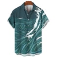 thumbnail image 3 of Nuevas camisetas gráficas de olas del océano para hombres, ropa de surf 3D, camisetas de playa hawaianas, ropa vintage Y2k de manga corta, tops con solapa, 3 of 5