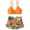 Orange, variant on Girls Swimsuit 2 Piece Bikini Bathing Suit Quick Dry Swimwear Size 8-12 Years