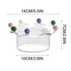 thumbnail image 2 of Tazón de vidrio de borosilicato de alta temperatura Tazón colorido para yogur de avena y postre Tazones de vidrio, 2 of 2