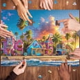 thumbnail image 3 of Puzle Chalzidar Romantic Beach de 1000 piezas para adultos, 3 of 6