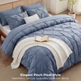 thumbnail image 4 of U by Bedsure King Comforter Set Slate Blue, Bed in a Bag King Size Bedding, 7 Pieces Pinch Pleat All Season Comforter with Sheets, Pillowcases & Shams, 4 of 10