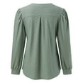 thumbnail image 6 of Women Blouses Cute Summer Sexy Long Shirts for Women Active Wear Top Set Long Sleeve Tops for Loose Fit Sleeve Chiffon Blouse Laye Shirts Petite Tops Cute Clothes Summer Girl Green XL, 6 of 6
