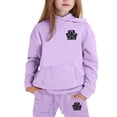 thumbnail image 4 of CONZONE Big Girls Sweatsuits Fall Winter 2 Piece Set Long Sleeve Letter Graphic Hoodies and Sweatpants Casual Girls Outfits Size 8-9 Years, 4 of 4