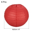 thumbnail image 2 of Uxcell 8 Inch Folding Hanging Wedding Home Party Paper Lanterns Red 6 Pack, 2 of 7